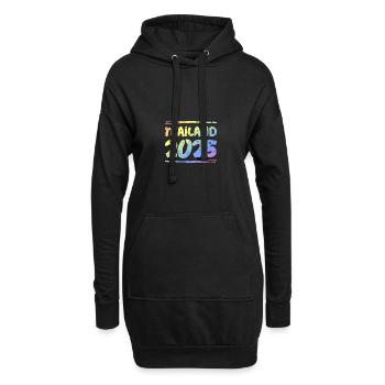 Thailand 2025 Bunt - Hoodie-Kleid - Schwarz - Vorne