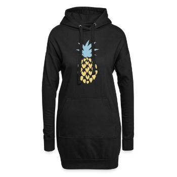 Ananas - ananas-amant - Sweat-shirt à capuche long Femme - noir - Devant