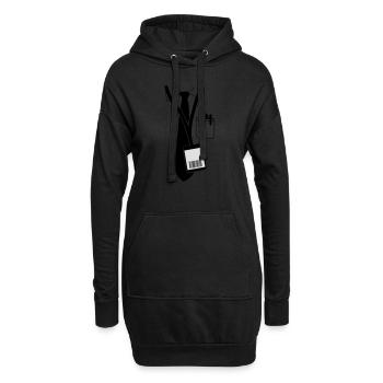 code pass - Hoodie-Kleid - Schwarz - Vorne
