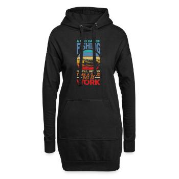 A Bad Day Of Fishing Better Work Father's Day - Hoodie-Kleid - Schwarz - Vorne