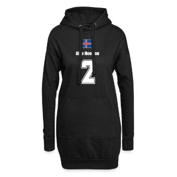 Island Trikot Nr.2 - Hoodie-Kleid - Schwarz - Vorne