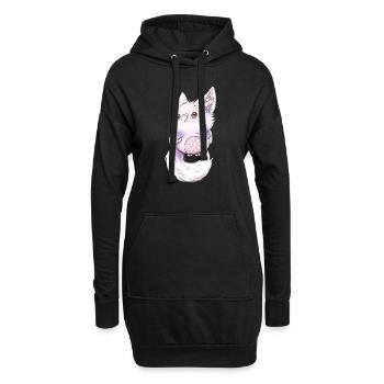 Lupifowl Winter Edition - Hoodie-Kleid - Schwarz - Vorne