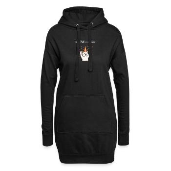 Katze süß Glückwunsch Party Geschenkidee feiern - Hoodie-Kleid - Schwarz - Vorne