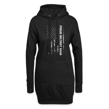 Proud Military Nana - Hoodie-Kleid - Schwarz - Vorne