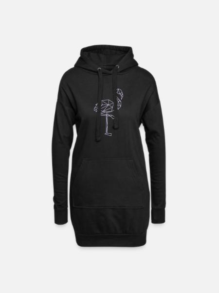 flamingo - Hoodie-Kleid - Schwarz