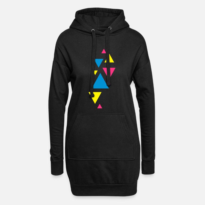 trois formes eckedesign hippie - Sweat-shirt à capuche long Femme - noir