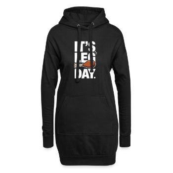 C’est la journée des jambes Journée de triche à la salle de sport Être entraînement Fitness - Sweat-shirt à capuche long Femme - noir - Devant