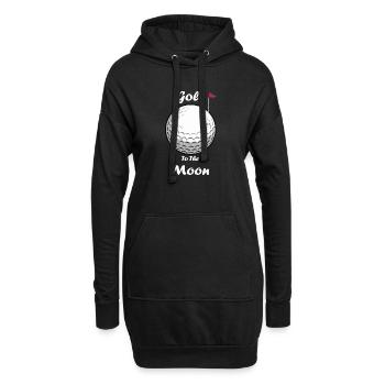 Du golf à la lune - Sweat-shirt à capuche long Femme - noir - Devant