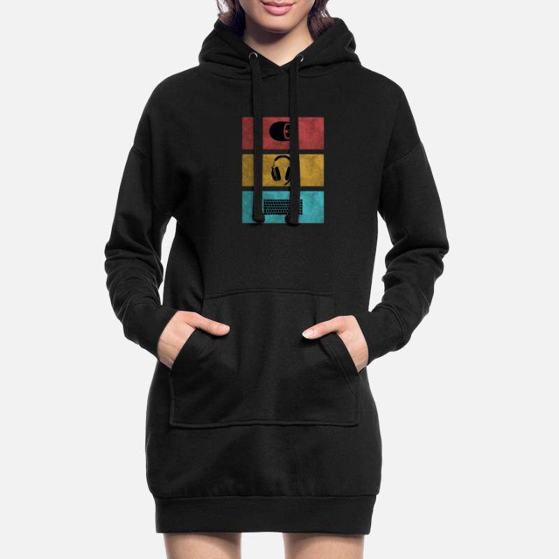 Basic Gamer Setup Programer Headset Souris Clavier Sweat-shirt à capuche long Femme