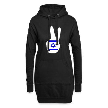 Israel - Hoodie-Kleid - Schwarz - Vorne