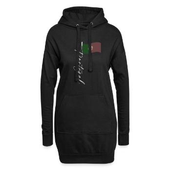 Portugal Landesfarben Herkunft Lissabon Reise - Hoodie-Kleid - Schwarz - Vorne