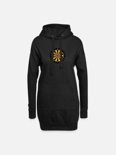 Dartscheibe - Hoodie-Kleid - Schwarz