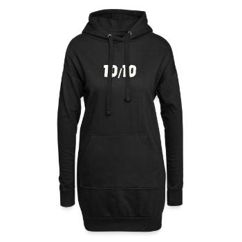 10/10 zehn von zehn 10 out of 10 Geschenkidee - Hoodie-Kleid - Schwarz - Vorne