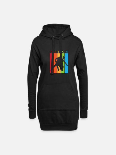 Salsa Tänzer Tänzerin - Hoodie-Kleid - Schwarz