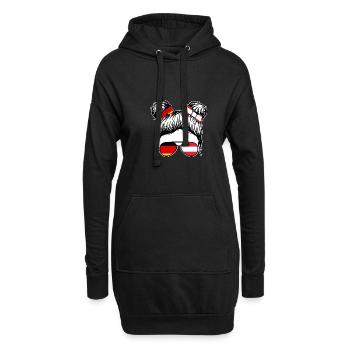Autrichiens Allemagne Autriche - Sweat-shirt à capuche long Femme - noir - Devant