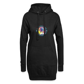 Gran Canaria Tour Palmen Bunt - Hoodie-Kleid - Schwarz - Vorne