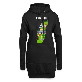 Israel - Hoodie-Kleid - Schwarz - Vorne