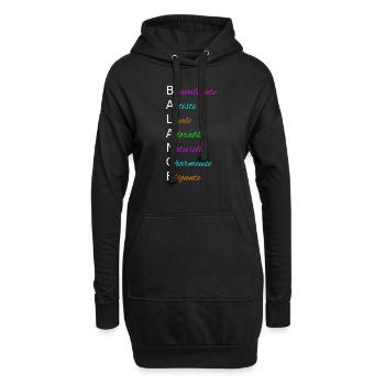 BALANCE Bienveillante Artiste Loyale Adorable - Sweat-shirt à capuche long Femme - noir - Devant