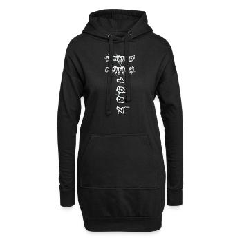 1987 - Hoodie-Kleid - Schwarz - Vorne