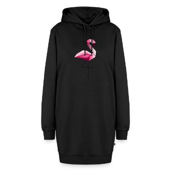 Flamingo - Hoodie-Kleid - Schwarz - Vorne - AI Model Female 172 light (172cm)