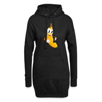 banana 1773796 1280 - Hoodie-Kleid - Schwarz - Vorne