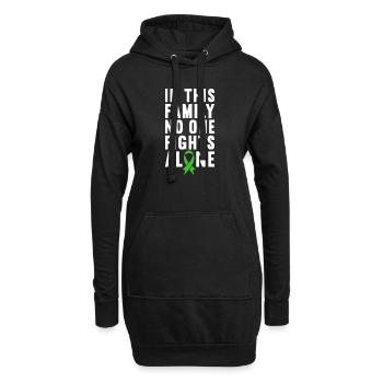 En mai, nous portons Green Mental Health - Sweat-shirt à capuche long Femme - noir - Devant