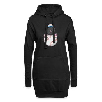 Mole Baseball - Sweat-shirt à capuche long Femme - noir - Devant