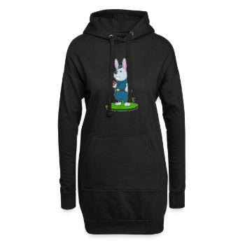 Bunny Policier Donut Police - Sweat-shirt à capuche long Femme - noir - Devant
