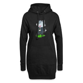Wolf Bräutigam Krawatte Hochzeit - Hoodie-Kleid - Schwarz - Vorne