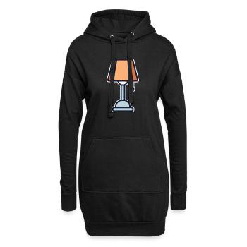 Lampe aus den 70er Jahren - Hoodie-Kleid - Schwarz - Vorne