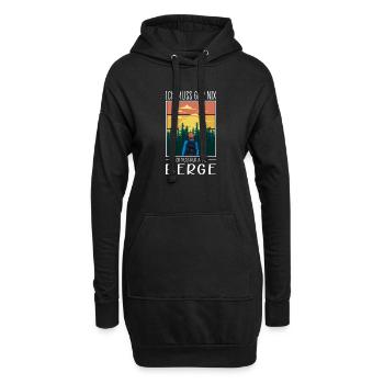 Wandern Sprüche Wanderer Wanderoutfits - Hoodie-Kleid - Schwarz - Vorne