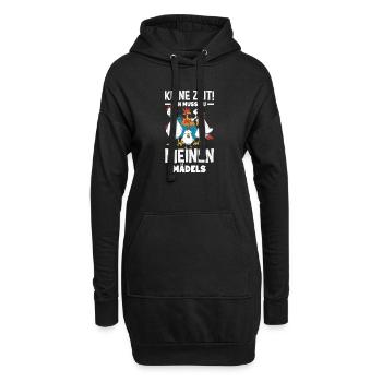Keine Zeit! Ich muss zu meinen Mädels – Hühner - Hoodie-Kleid - Schwarz - Vorne