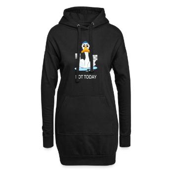 Nicht heute – Lustige Entenstimmung - Hoodie-Kleid - Schwarz - Vorne