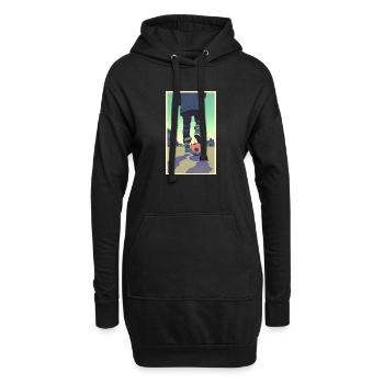 Football player #10 - Hoodie-Kleid - Schwarz - Vorne