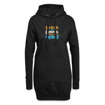 Life Is Like A Camera Fotografie Kamera - Hoodie-Kleid - Schwarz - Vorne