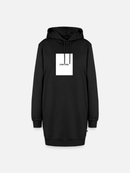 Motivate Yourself - Hoodie-Kleid - Schwarz