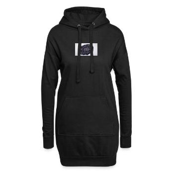 Mondphasen-Sternbild Mosaik - Hoodie-Kleid - Schwarz - Vorne