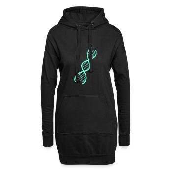 DNA Gene Genetik Biologie DNS - Hoodie-Kleid - Schwarz - Vorne