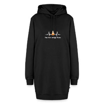 Mein Herz schlägt Slalom Motorsport - Hoodie-Kleid - Schwarz - Vorne
