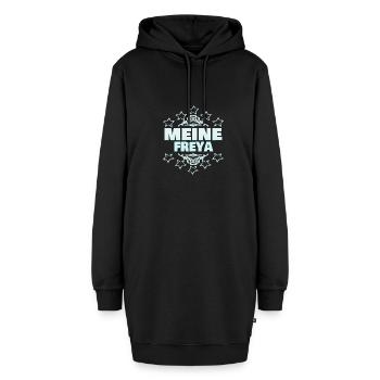 Freya als Mädchen - Hoodie-Kleid - Schwarz - Vorne