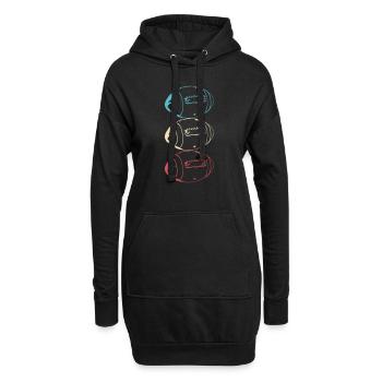 American Football American Vector Pride - Sweat-shirt à capuche long Femme - noir - Devant