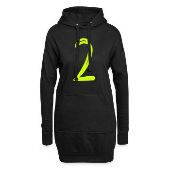 2 JAHRE. 2. JUBILÄUM. GEBURTSTAG 2 JAHRE. ZWEI - Hoodie-Kleid - Schwarz - Vorne