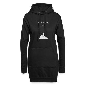 Coordonnées de la ville préférée de Rio de Janeiro - Sweat-shirt à capuche long Femme - noir - Devant
