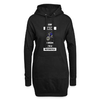 Drôle de ronflement Motard Moto moto - Sweat-shirt à capuche long Femme - noir - Devant