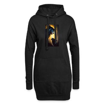 Loup-garou | Loup | Créatures mythiques | Monstres | Mystique - Sweat-shirt à capuche long Femme - noir - Devant