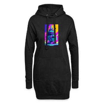 Alien | UFO | Raumschiff | UAP | außerirdische - Hoodie-Kleid - Schwarz - Vorne