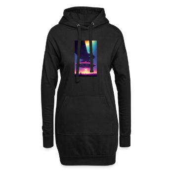 Extraterrestre | OVNI | Vaisseau spatial | PAU | étranger - Sweat-shirt à capuche long Femme - noir - Devant