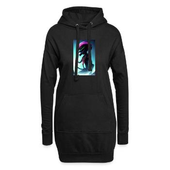 Extraterrestre | OVNI | Vaisseau spatial | PAU | étranger - Sweat-shirt à capuche long Femme - noir - Devant