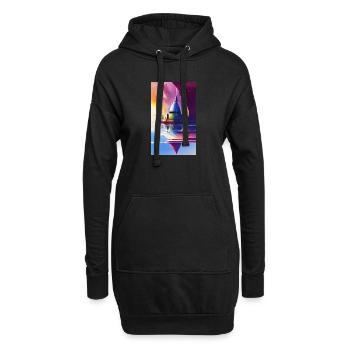 Extraterrestre | OVNI | Vaisseau spatial | PAU | étranger - Sweat-shirt à capuche long Femme - noir - Devant
