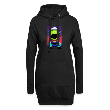 Alien | UFO | Raumschiff | UAP | außerirdische - Hoodie-Kleid - Schwarz - Vorne